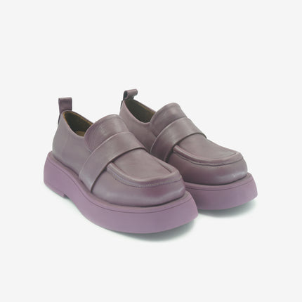 Mocasines con Cuña Morado para Mujer