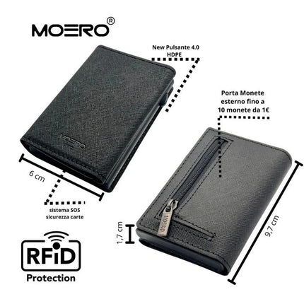 Moero PRO SAFFIANO BLACK ZIPBLACK