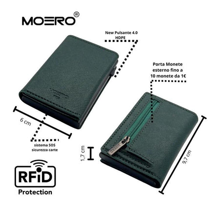 Moero PRO SAFFIANO VERDE ZIPGREEN