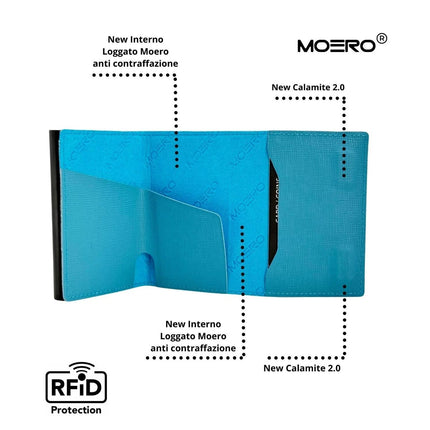 Moero PRO SAFFIANO AZZURRO ZIPAZZURRO