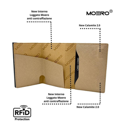 Moero PRO SAFFIANO GOLD ZIPGOLD