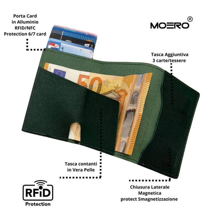 Moero PRO SAFFIANO VERDE ZIPGREEN