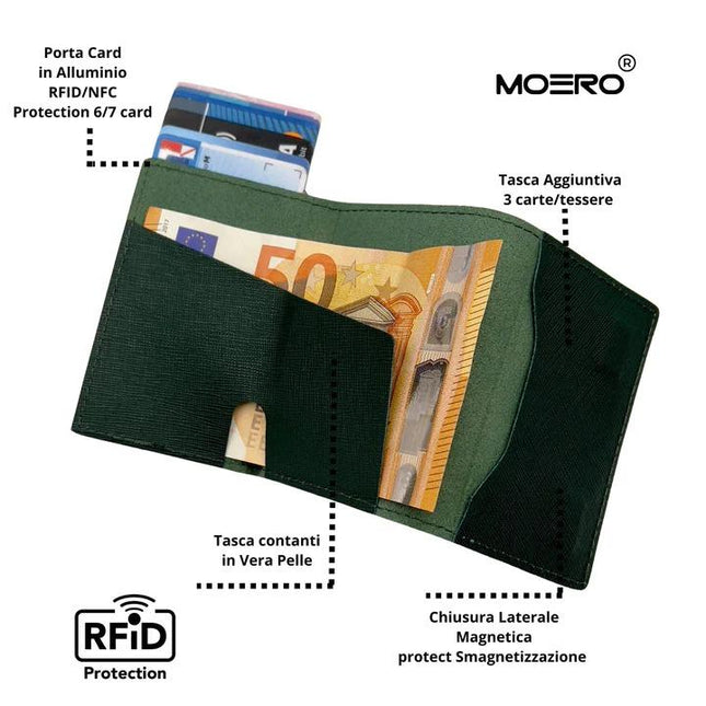 Moero PRO SAFFIANO VERDE ZIPGREEN