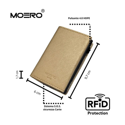 Moero PRO SAFFIANO GOLD ZIPGOLD